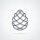 Pinecone Line Icon Vector illustration. Pine cone botanical logo isolated on background with a shadow. label cone Easy to use template